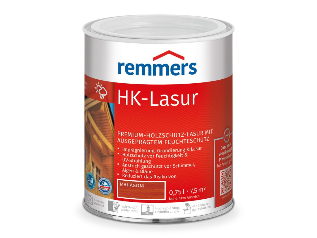 Remmers HK-Lasur 3v1 mahagón, 0,75 l, lazúra na drevo v Obrázok produktu 
