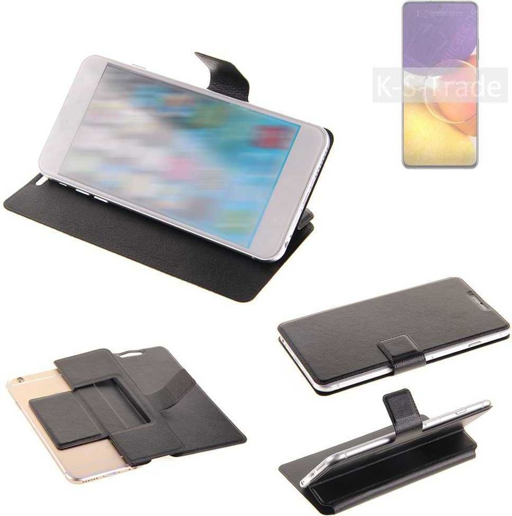 K-S-Trade Schutzhülle kompatibel mit Samsung Galaxy Quantum2 Schutzhülle Flip Cover Klapphülle Wallet Case Slim Handyhülle bookstyle schwarz