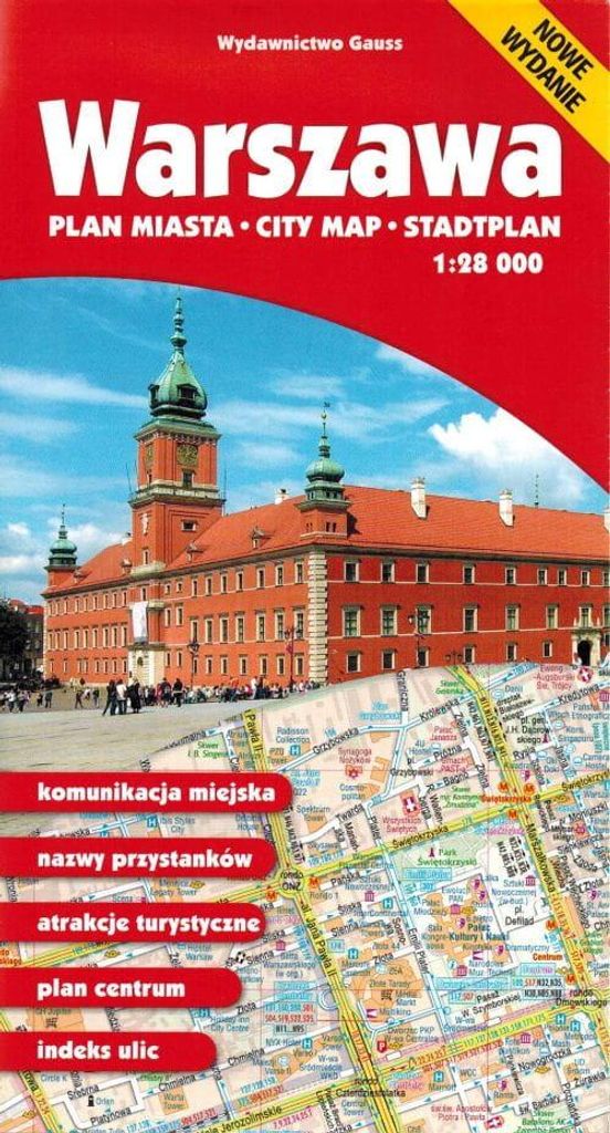 Warschau 1:28.000. Karte / Stadtplan. Ausgabe 2024/2025. Gauss