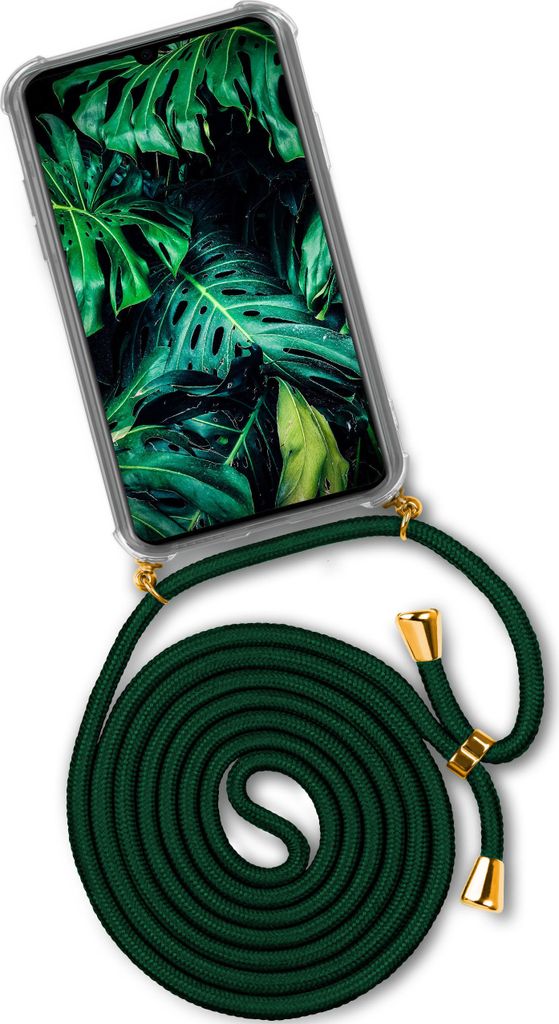 TWIST-Case + TWIST-Cord für Huawei P Smart (2019), Farbe:Deepest Jungle (Gold)
