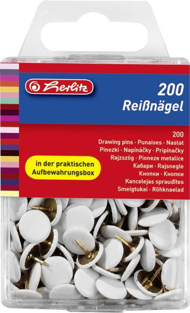 Herlitz Reißnägel 08770158 Box ws VE200 Produktbild 