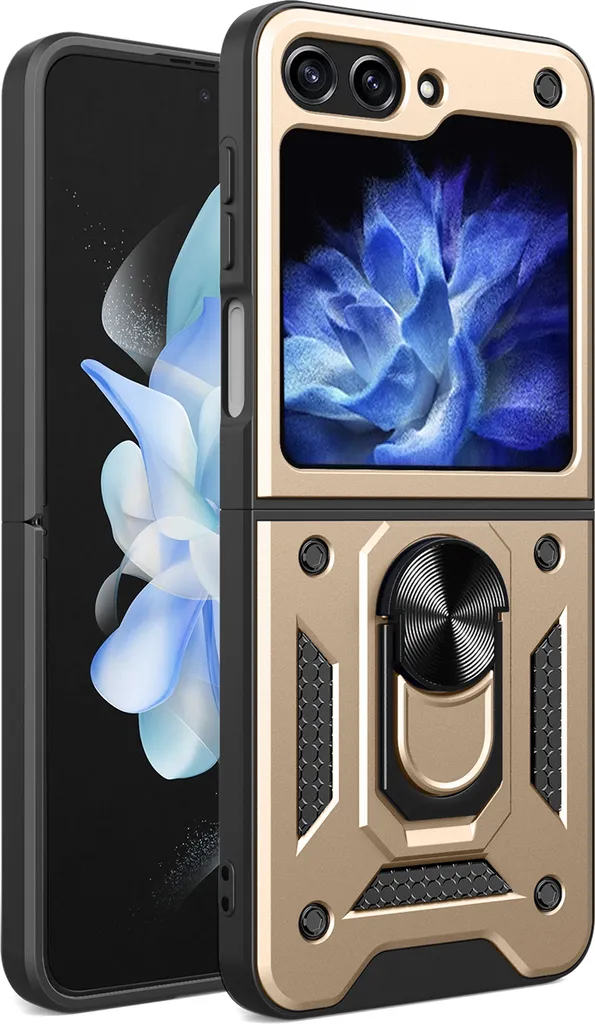 Cover Samsung Z Flip 6 / 7 FE con Anello Oro - Offerta Negozio Italiano