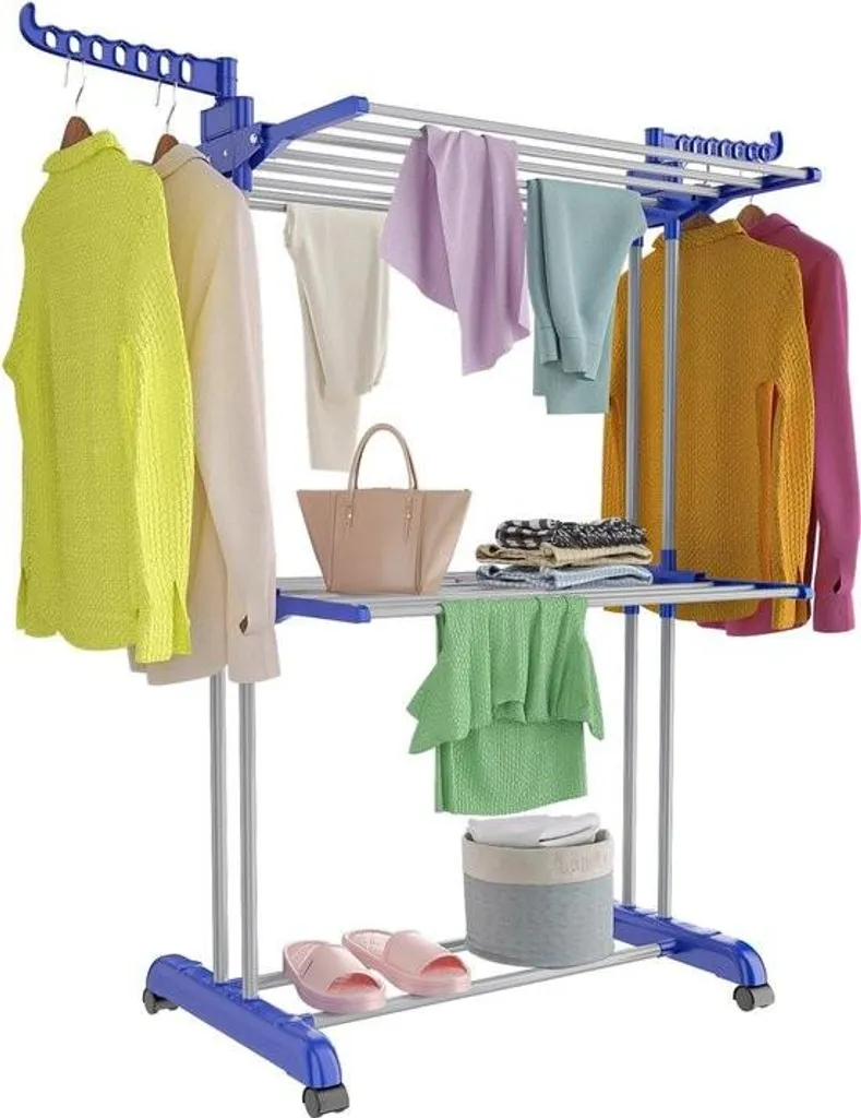 Séchoir à linge intérieur et extérieur pliable pour petit espace