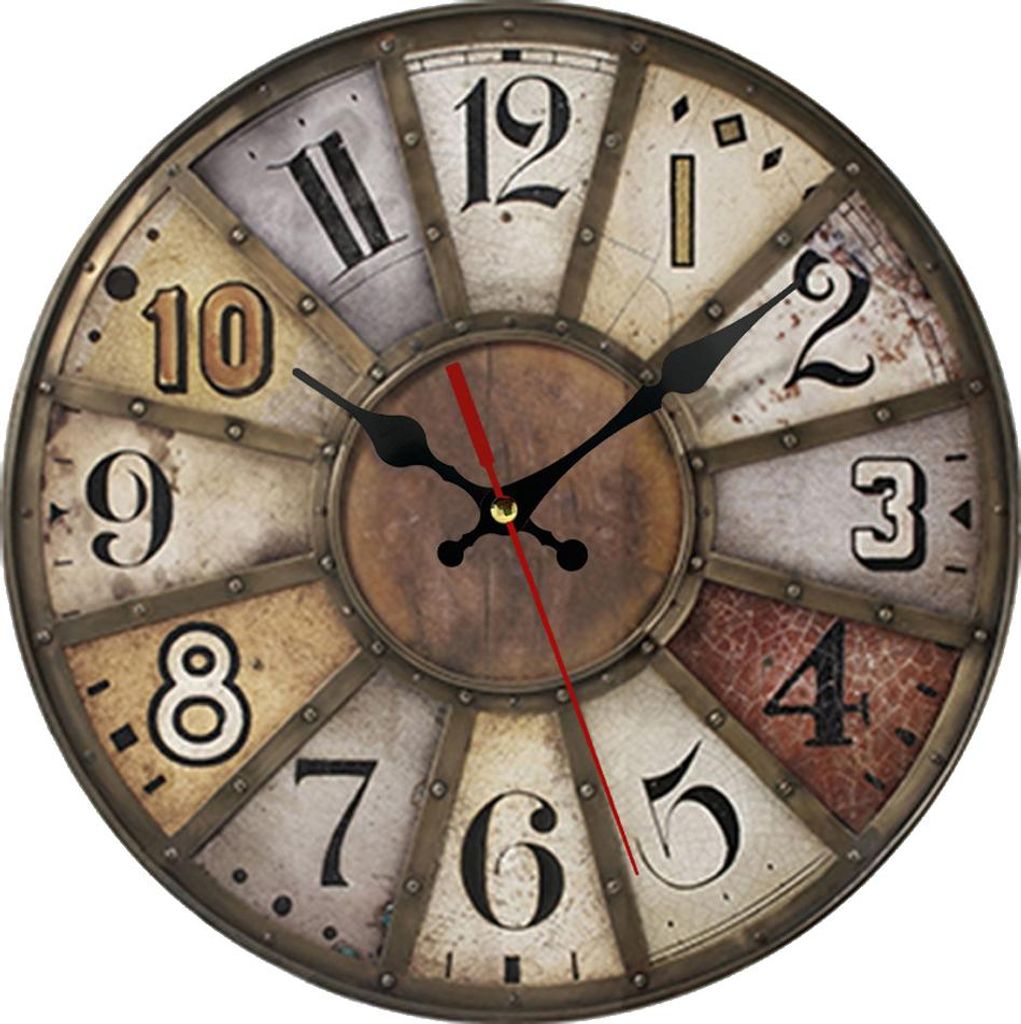 Vintage-Wanduhr, schlichte Holzwanduhr, 12-Zoll-Uhr, Wohnzimmer-Wanduhr