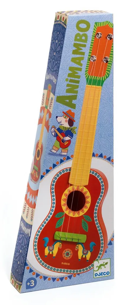 Ukulélé enfant pour éveil musical Djeco - Cadeau éducatif bois 54 cm