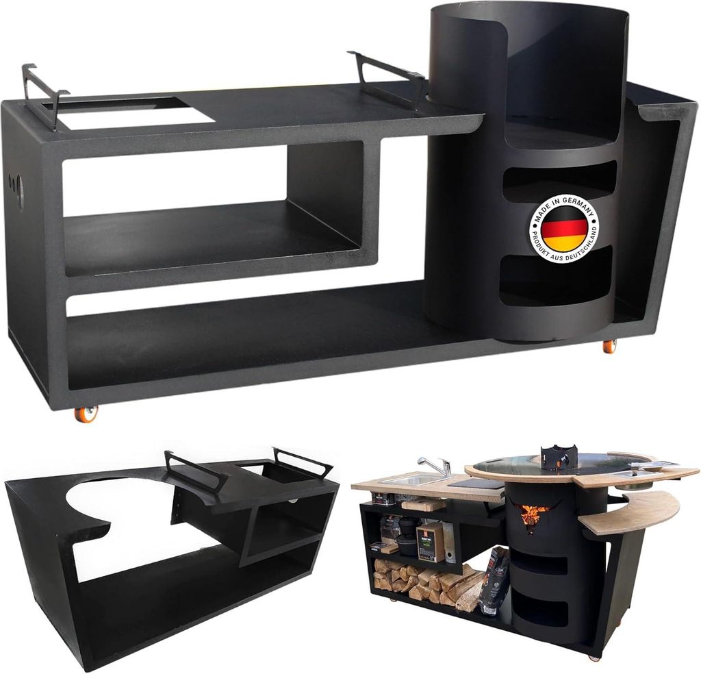 Grundmodul Outdoor Küche Gartenküche Outdoor Kitchen Feuerschale Feuerplatte #01