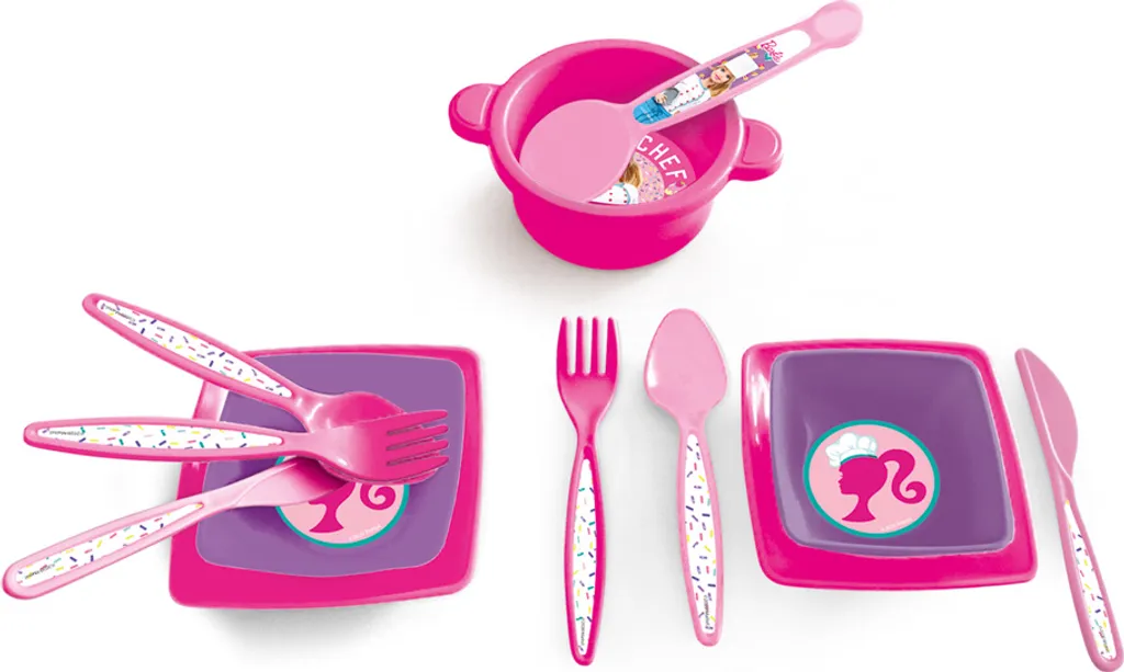 Micro-ondes Interactif Barbie Dolu Rose avec Bruits de Cuisson - 3