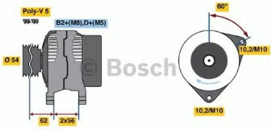 Générateur Alternateur Triphasé Bosch pour remplacement moteur diesel