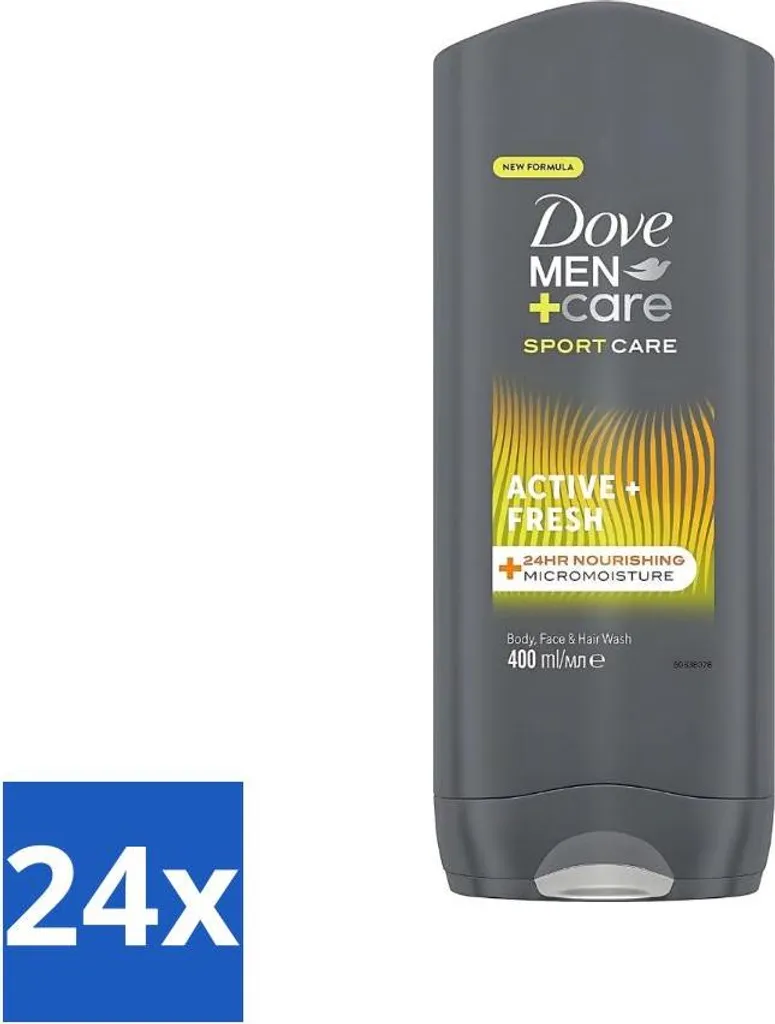 Dove Men+Care Active Fresh 24 Pezzi | Trattamento Refresh Professionale