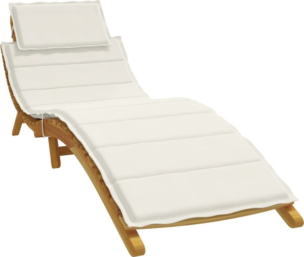 Design Sonnenliegen-Auflage Melange Creme 186x58x3 cm Produktbild 1
