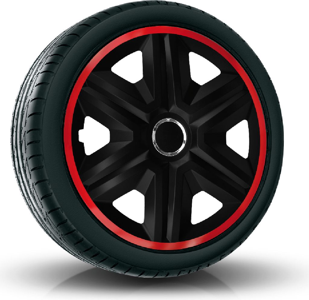 Radkappen Radzierblenden (4Stück) 14 Zoll rot FAST Z458724
