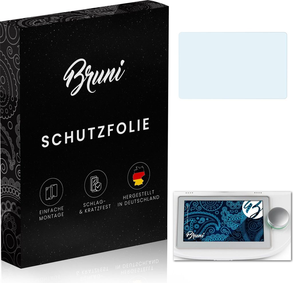 Bruni Basics-Clear 2x Schutzfolie kompatibel mit Vorwerk Thermomix TM6 Folie