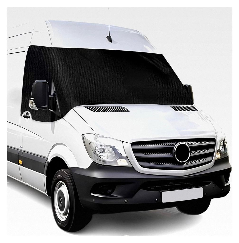 Sonnenschutz für die Frontscheibe des Mercedes Sprinter 2006-2018, 600D Oxford-Gewebe, 100% lichtundurchlässig, wasserdicht, UV-beständig und fr...