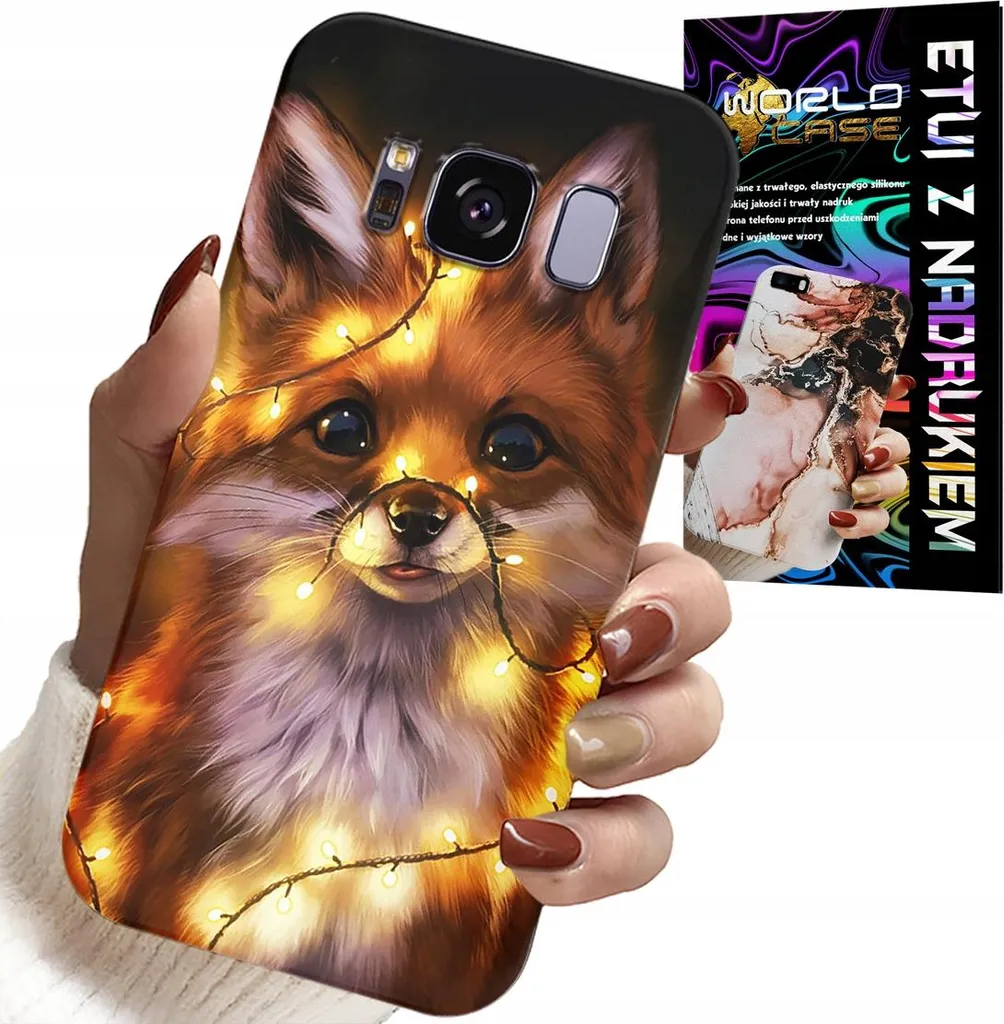 Set Cover + Pellicola Samsung S8 - Design Volpe Foresta HD