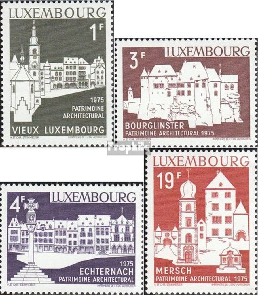 Briefmarken Luxemburg 1975 Mi 900-903 (kompl.Ausg.) postfrisch Denkmalschutz