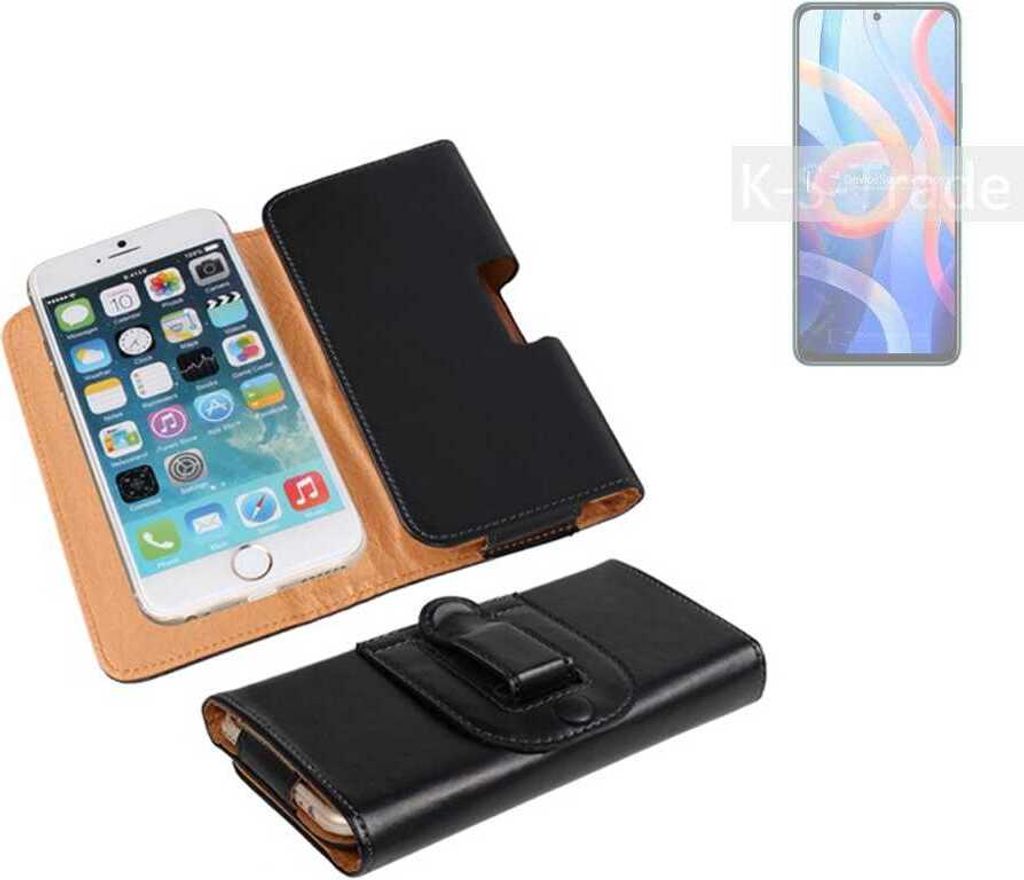 K-S-Trade Schützhülle Handyhülle kompatibel mit Xiaomi Redmi Note 11 Holster Gürtel Tasche Schutzhülle Handy-Tasche Smartphone Case Seitentasche