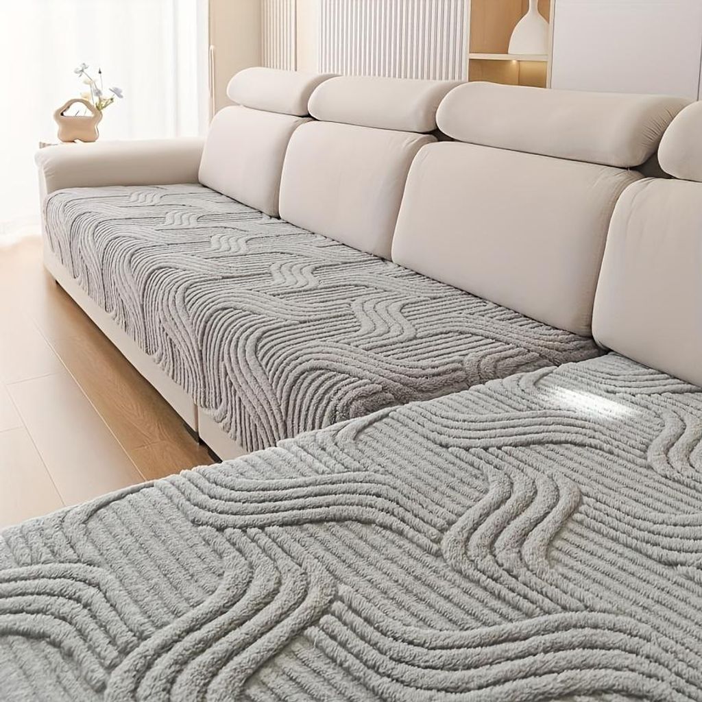 2 Stück Fuchsschwanz Sofabezug,4-5 Sitzer Couchbezug, Produktbild 
