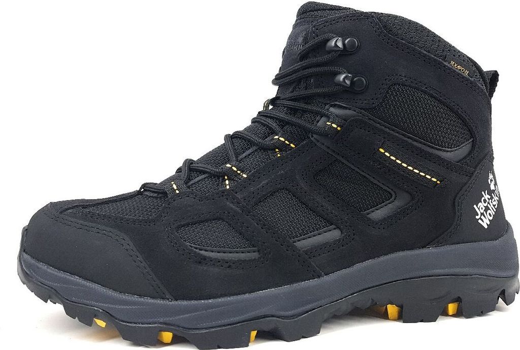 Jack Wolfskin Herren Outdoorschuh Vojo 3 Texapore Mid M schwarz/gelb