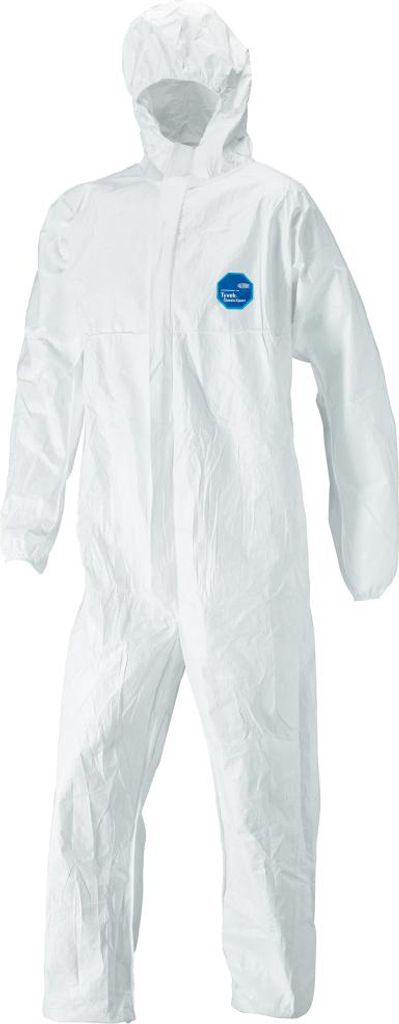Tyvek® 500 Xpert wegwerpbeschermende overall, maat L, wit, Productafbeelding 