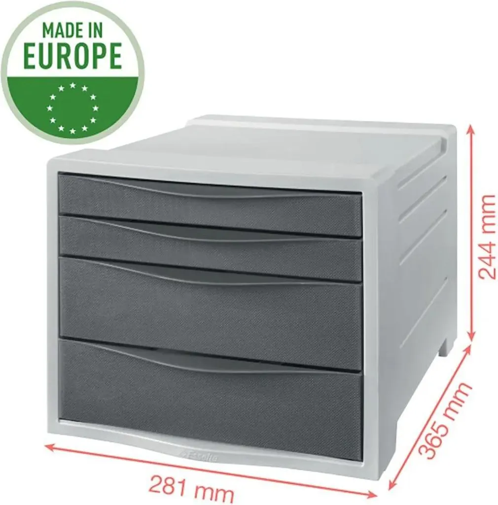 Rangement bureau pour documents A4 Esselte 4 tiroirs lavande 628458 - 2