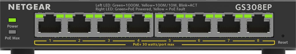 NETGEAR Plus GS308EP - Switch - Smart - 8 x 10/100/1000 Produktbild 