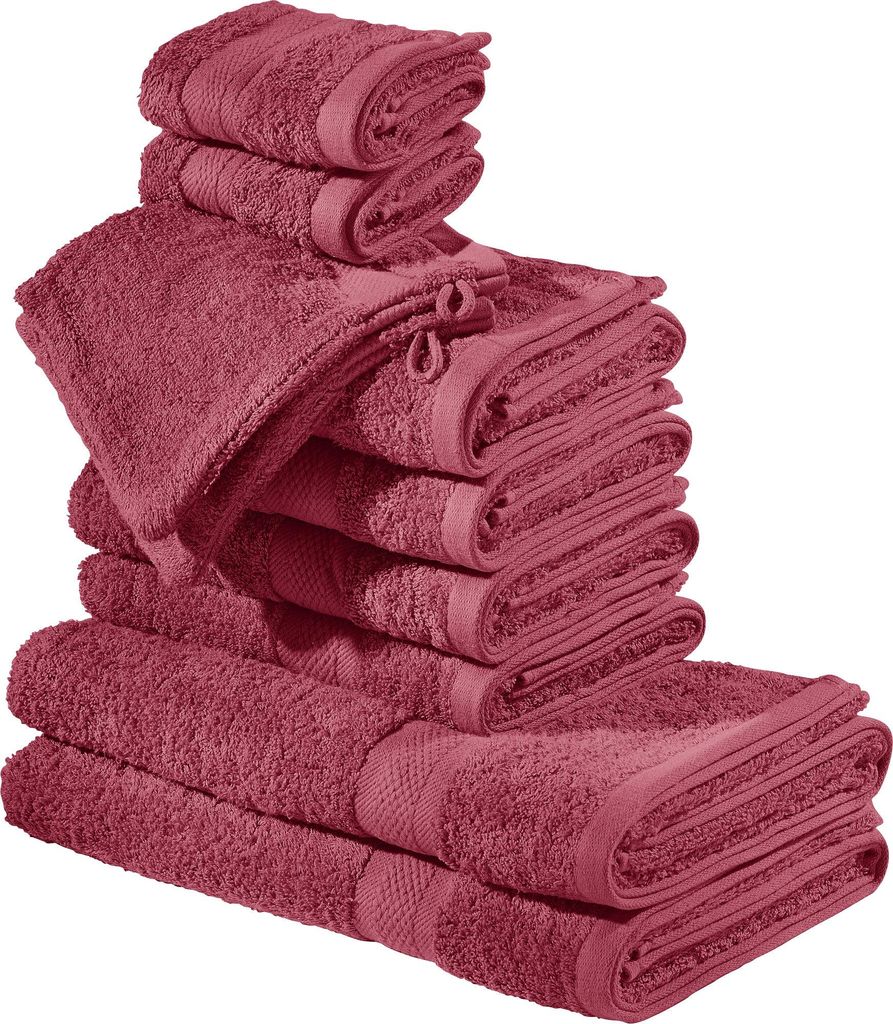 REDBEST Frottier-Set Chicago" 10-teilig weinrot OneSize"