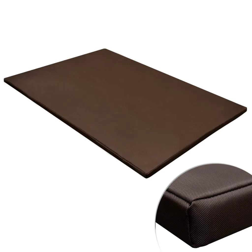 Couchage Chien Rectangulaire Marron XL - Tapis Plat Confortable vidaXL - 3