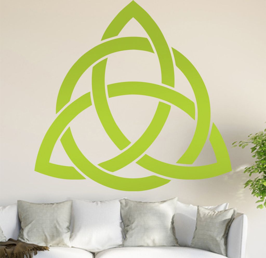 Triquetra Wandtattoo in 6 Größen - Wandaufkleber Wall Sticker - Dekoration, Küche, Wohnzimmer, Schlafzimmer, Badezimmer