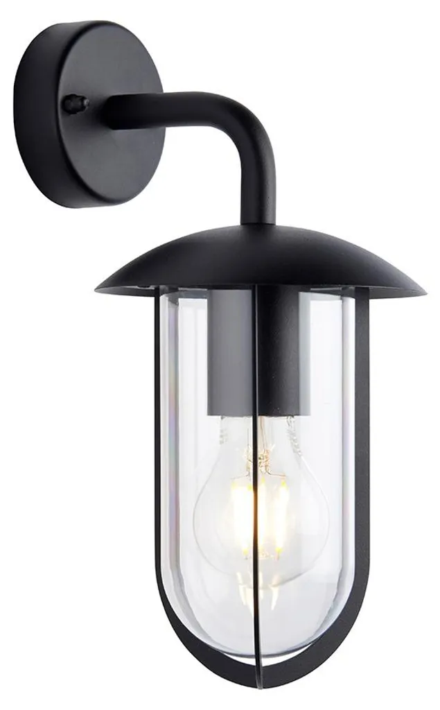 Applique d'extérieur QUINN Endon aluminium noir et verre transparent IP44