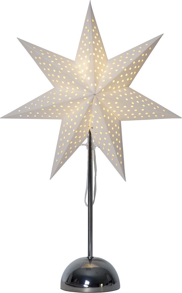 Standleuchte Stern 'Lottie', Metall/Papier, beige Produktbild 