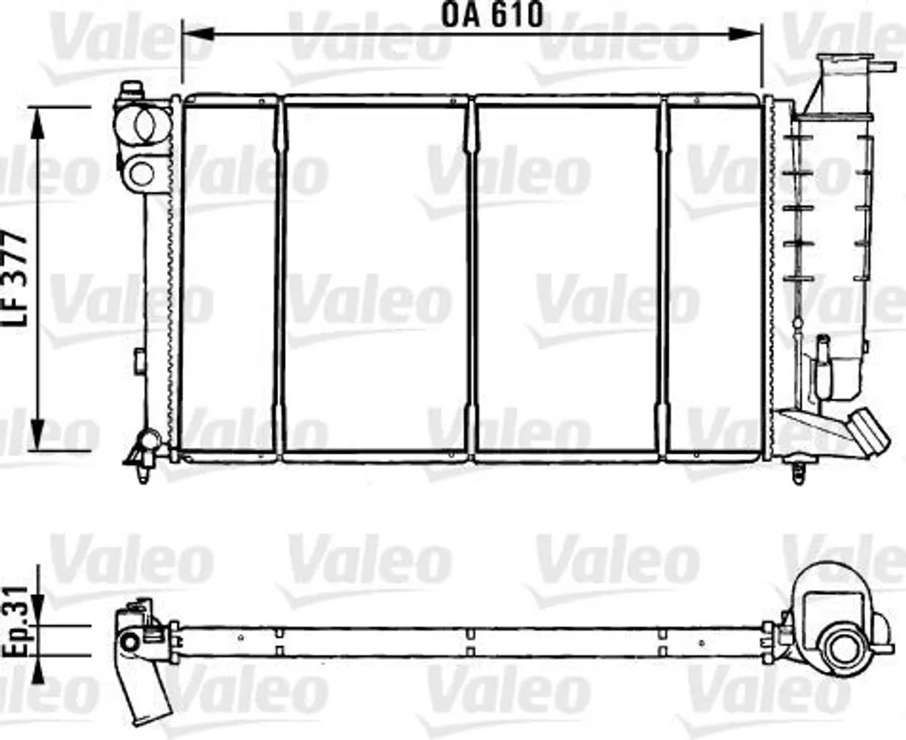 Radiateur moteur pour Peugeot 406 et 306 - Solution de remplacement OE