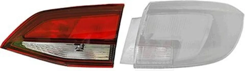 Feu arrière VAN WEZEL avec support de lampe droite pour OPEL Astra K