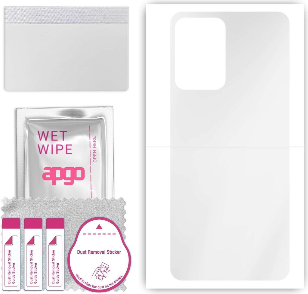 apgo Rückseite Schutzfolie, klar, kompatibel mit Infinix Zero 5G, Hinten Hydrogel-Displayschutzfolie mit Positionierhilfe, kratzfest, einfache Mon...