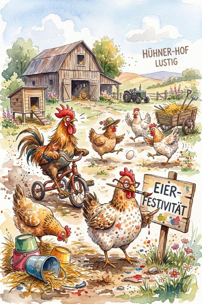 Premium Textil-Leinwand 120x80cm hoch Bauernhofspaß das ganze Jahr | Wandbild, HD-Bild auf Keilrahmen, Fertigbild auf hochwertigem Vlies, Leinwand...