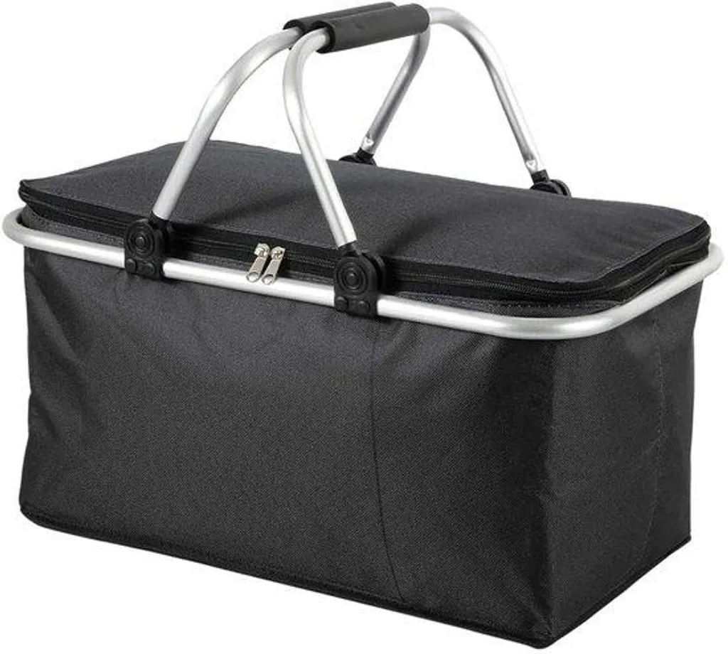 Panier à provisions Klapfach isotherme noir pliable pour les courses