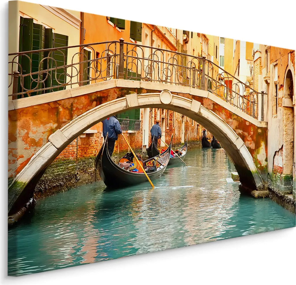 Quadro Venezia Ponte delle Gondole 70x50 cm - Stampa su Tela Canvas XXL