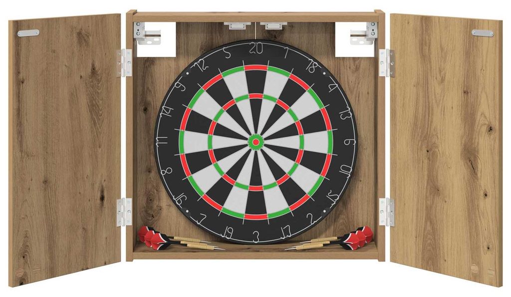 Dartboard Schrank Artisan-Eiche 56 x 12 x 53,5 cm Produktbild 