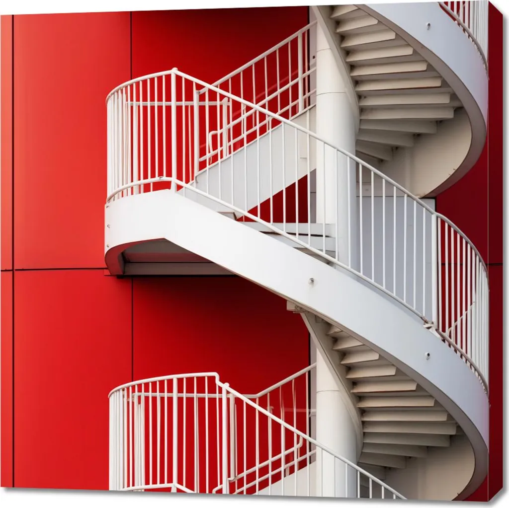 Image Escalier vers le ciel 90x90 cm - Habiller un grand mur vide