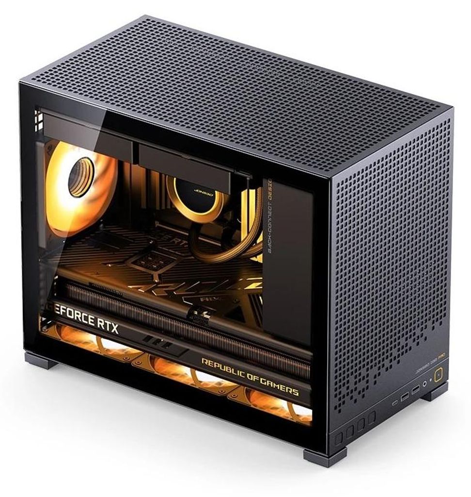 Jonsbo D32 PRO, Midi-toren, PC-behuizing, Zwart, Mini-ITX, Productafbeelding 