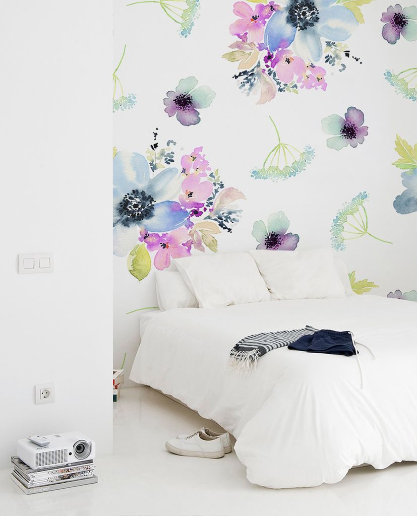 Coloray Fototapete 416x254 cm Vlies-Fototapete - Blumenlicht-Design.