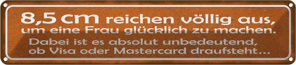 vianmo Blechschild 10x46 cm 8,5cm reichen aus Frau glücklich Spruch Zitat