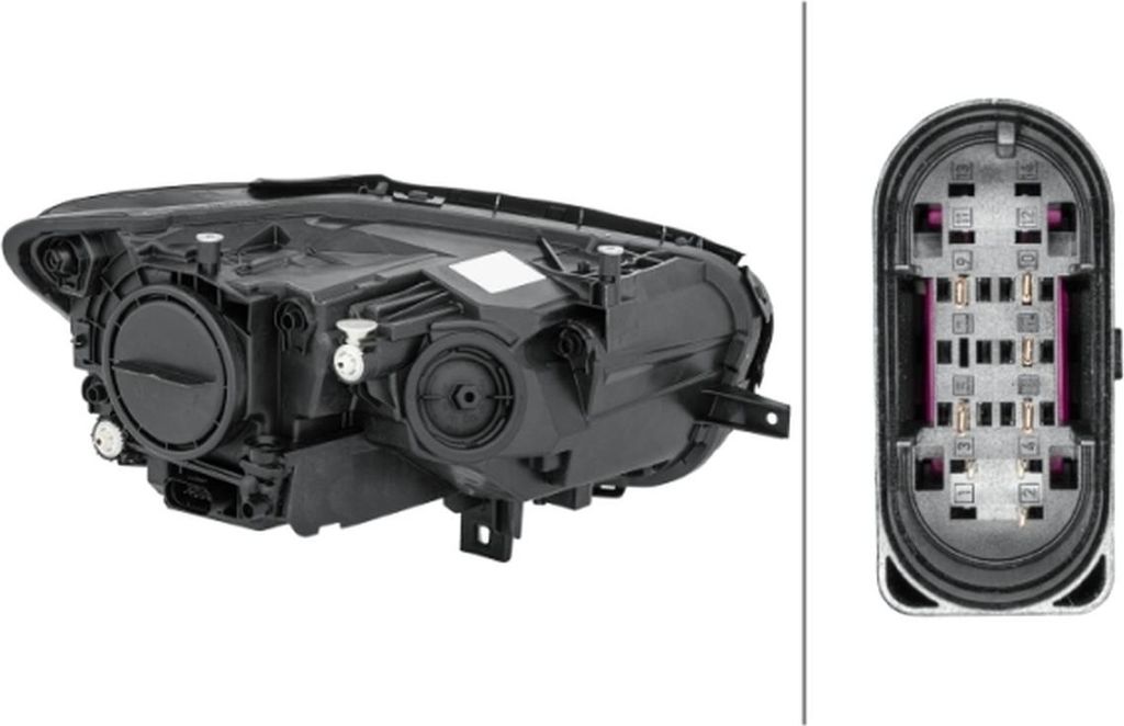 Hauptscheinwerfer links 12 V H7 mit Hybridtechnologie HELLA für u.a. MB CITAN