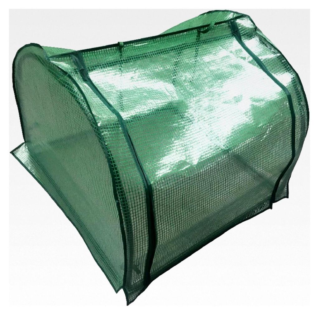 Mini-Gewächshaus, Foliengewächshaus, Tunnel für Blumenbeet 80 x 80 x 58 cm, Grün