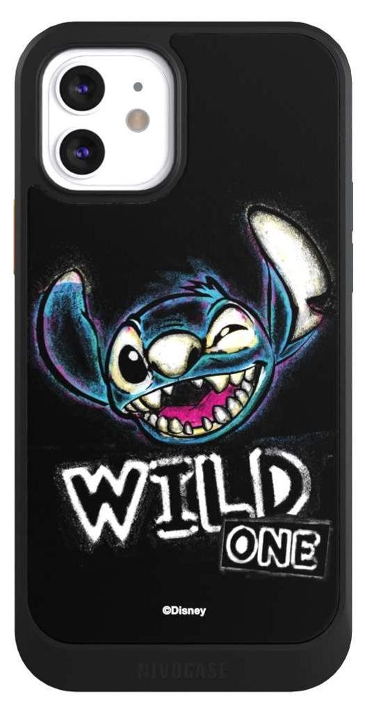 NIVOCASE Hülle für Apple iPhone 12 Handyhülle NIVOcore Case Schwarz Disney Offizielles Lizenzprodukt Lilo & Stitch
