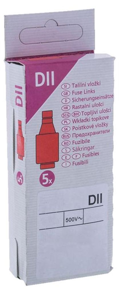 DII-Schraubsicherung 16A 500V - gG träge - 1×5 Stück Produktbild 