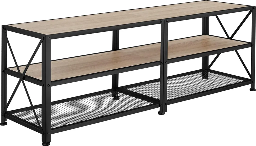 Meuble bas 141 cm chêne Sonoma : optimisez l'espace avec du bois clair