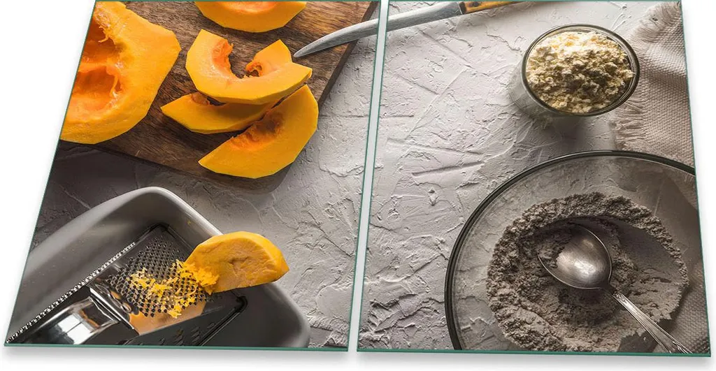 Piastra di copertura per piano cottura in ceramica 2 pezzi 2x40x52 frutta giallo copertura alzatina vetro - 1