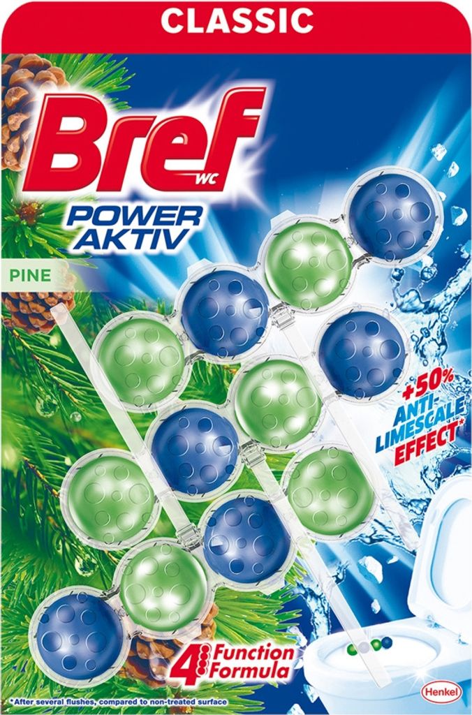 Bref Power Aktiv WC Duftspüler, 3 x 50g Sagenduft Produktbild 