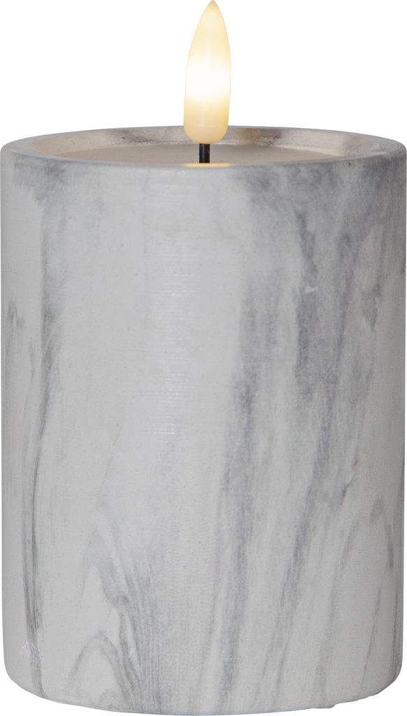 Star LED-Kerze 'Flamme Marble', Marmoroptik