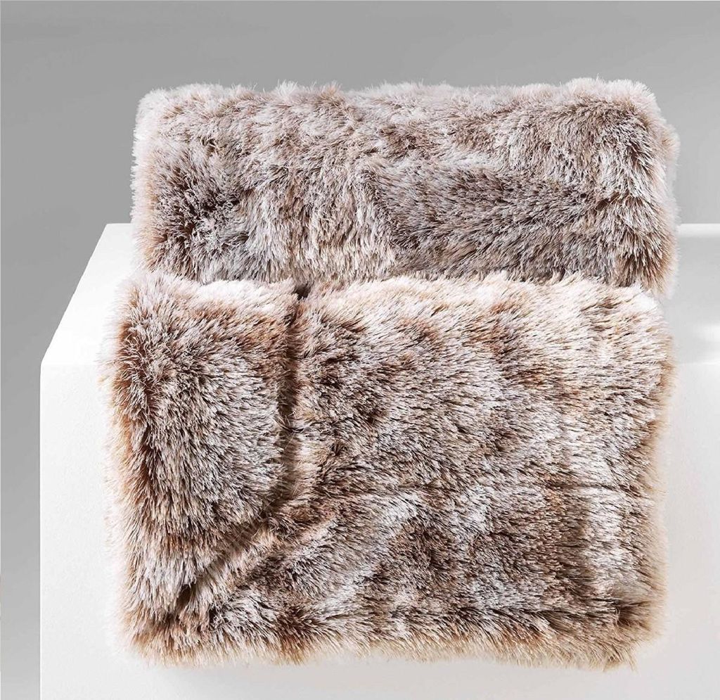 Plaid couverture a poil doux 180 x 220 cm imitation Image du produit 